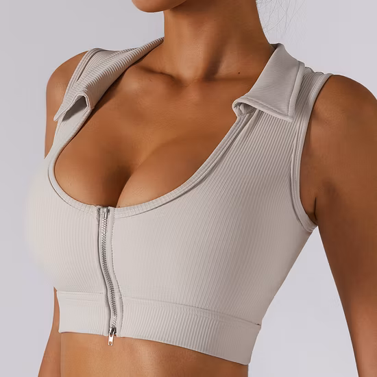 Yoga Bra Solid Color Cross Back Fitness Gym Anti-Static Yoga Short Top Sports Bra