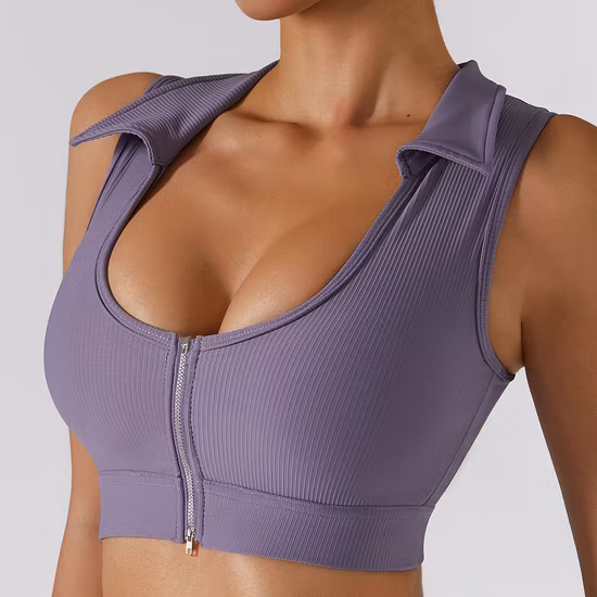 Yoga Bra Solid Color Cross Back Fitness Gym Anti-Static Yoga Short Top Sports Bra