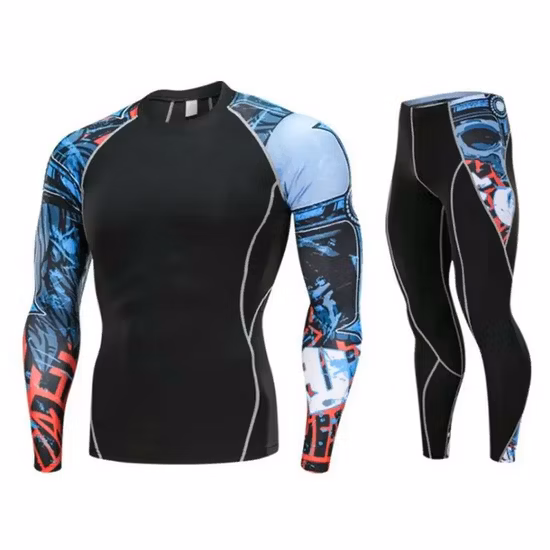 Sublimationsdruck MMA Rash Guard BJJ Kompressionsoberteil Herren Rashguard