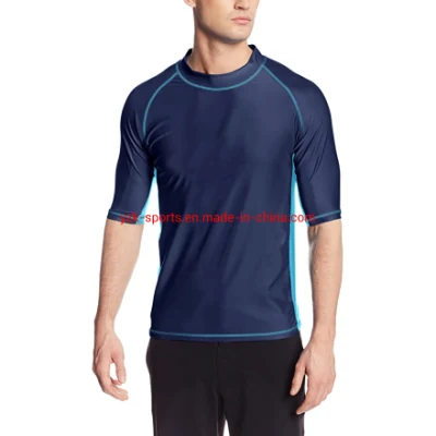 Surf-Upf+-Anzug, hochwertiger OEM-Kurzarm-Rashguard für Herren